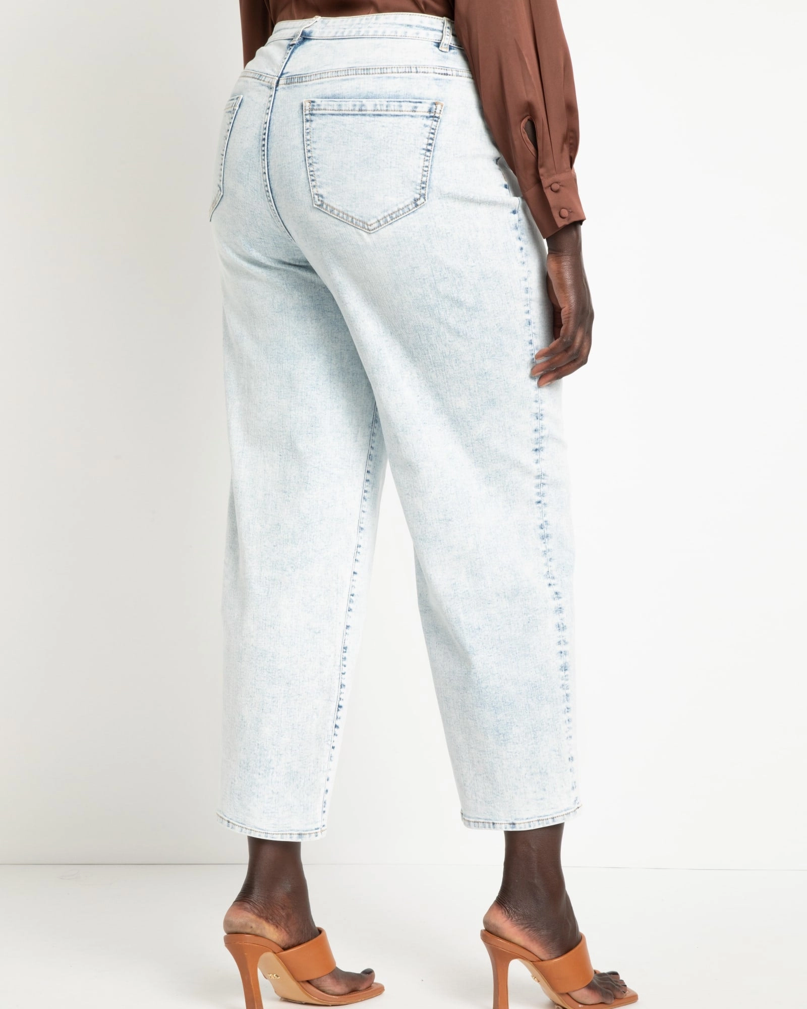 Audrey Pleated Straight Leg Jeans | Light Wash Fit For Every Day