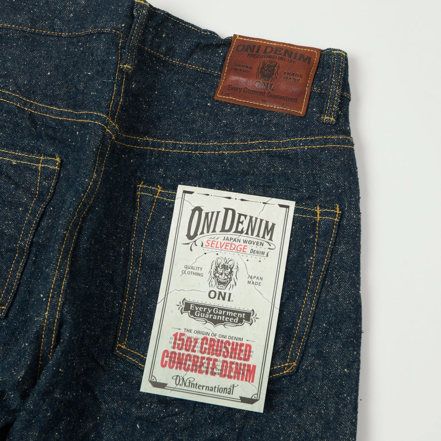 Weekender Wear Comfort waistband ONI Denim 266-CCD Kabuki 'Crushed Concrete Denim' 15oz Regular Straight Jean - One Wash