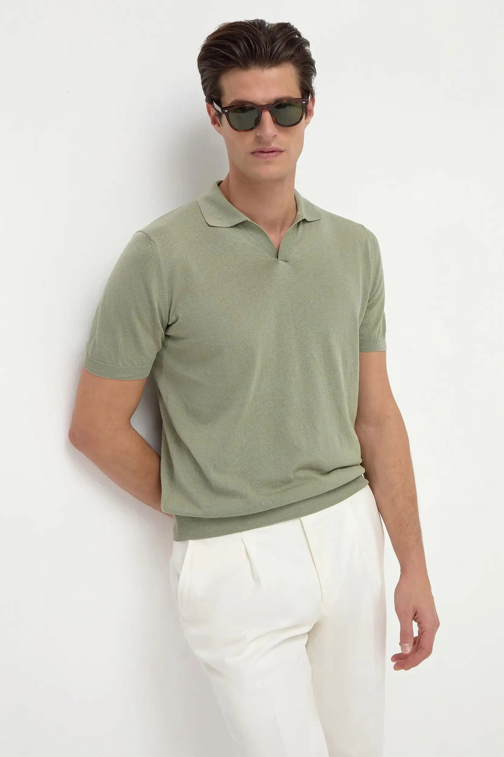 Stay Soft Green polo - Made in Italy