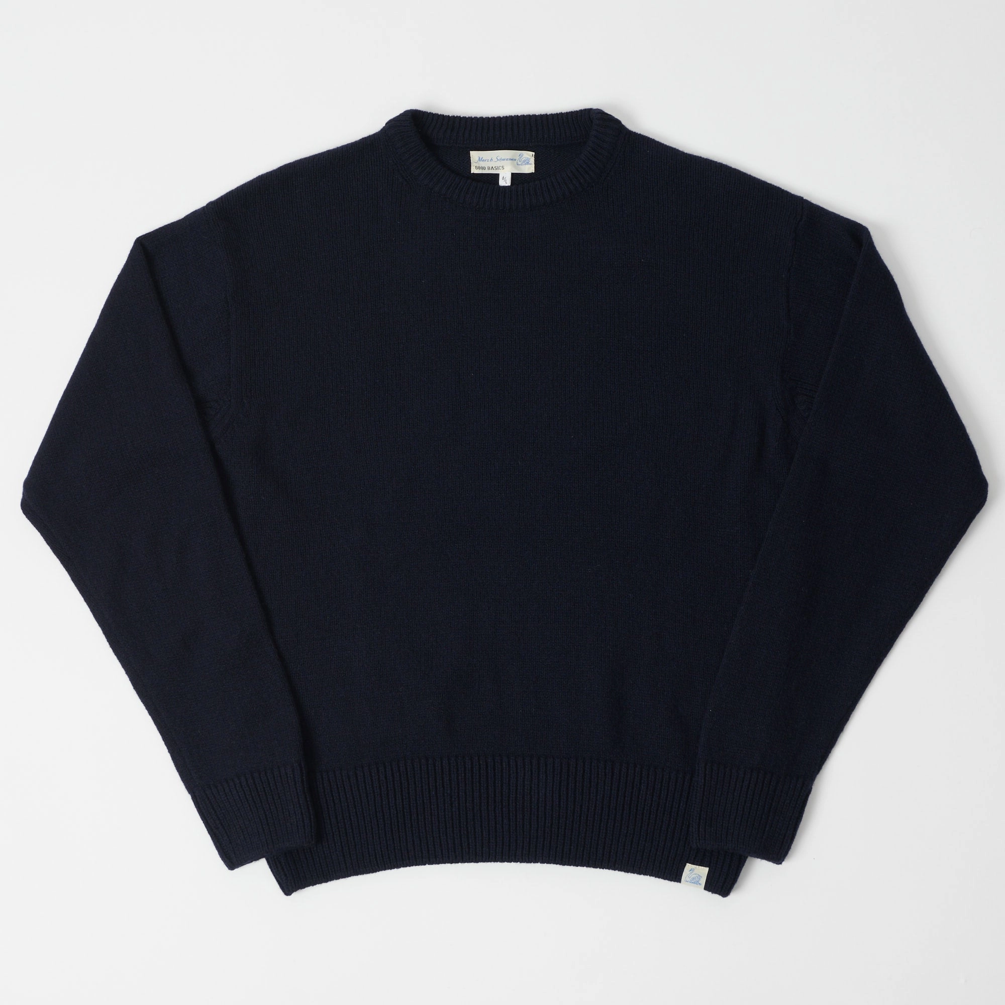 Merz b. Schwanen 'Good Basics' Recycled Cashmere Pullover - Dark Navy Soft Touch