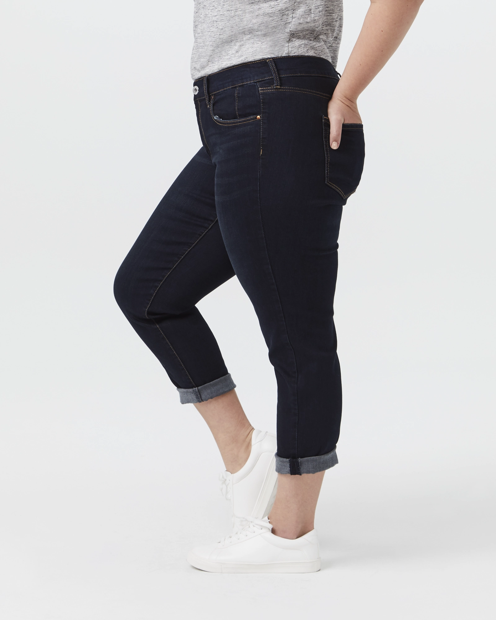 Clinton Boyfriend Jean | Dark Wash Easy Fashion