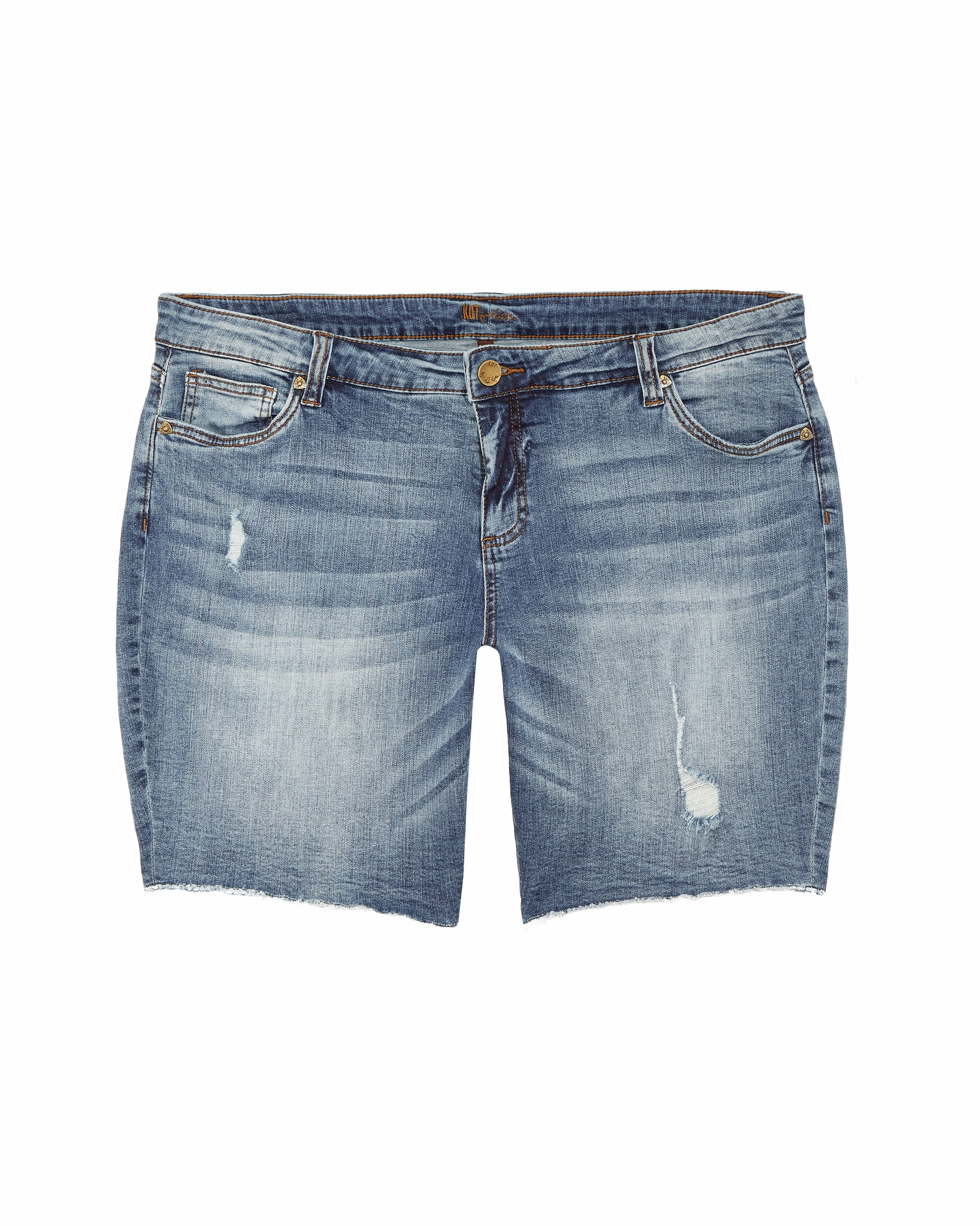 Clove Bermuda Short with Frayed Hem | Dark Wash Subtle design Daily Casual
