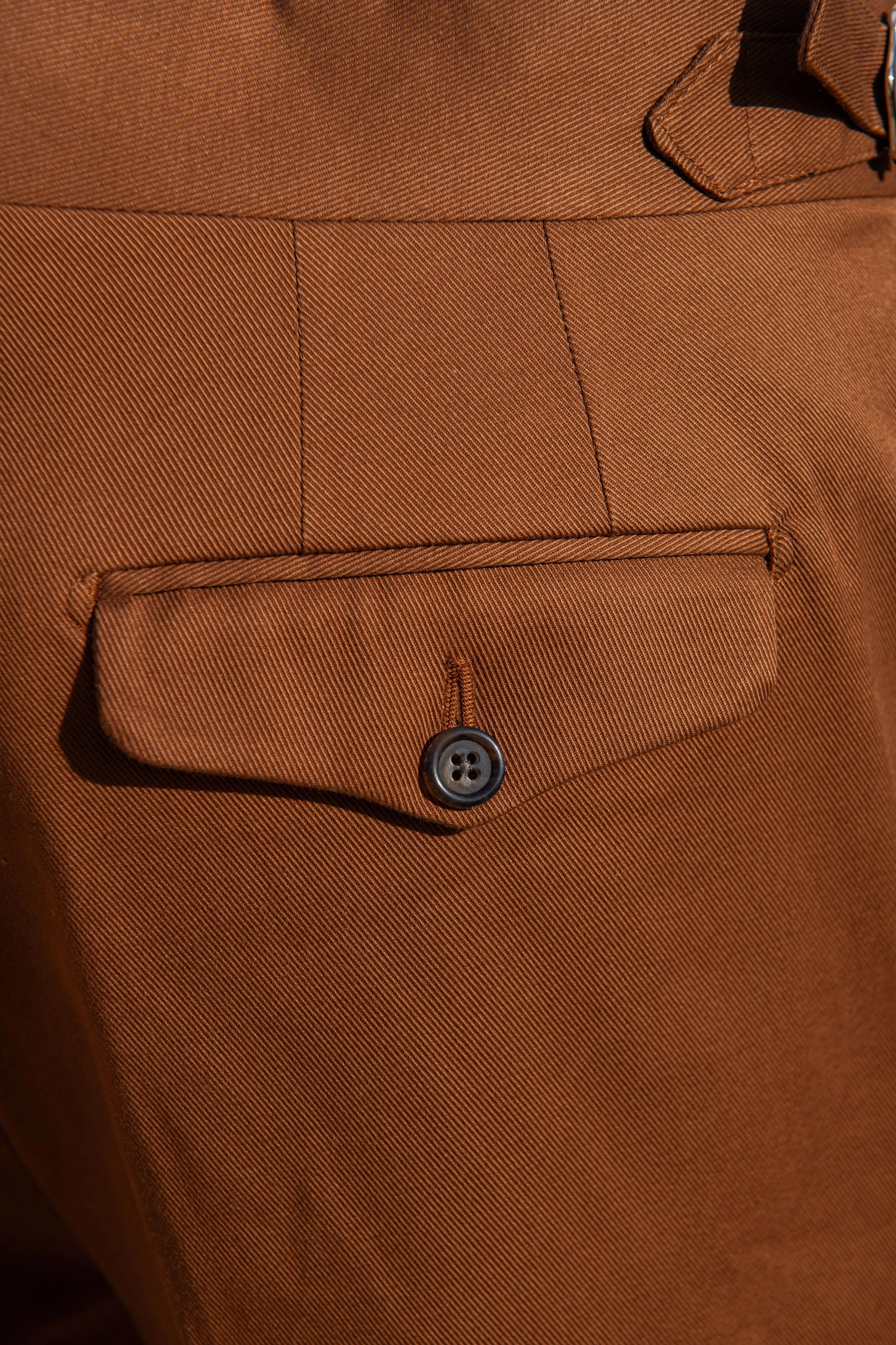 Stretch Layers Cognac cotton shorts - Made in Italy