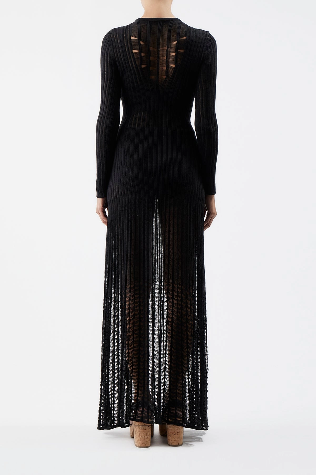 Maia Knit Dress in Black Shappe Silk Eco Dyeing Method