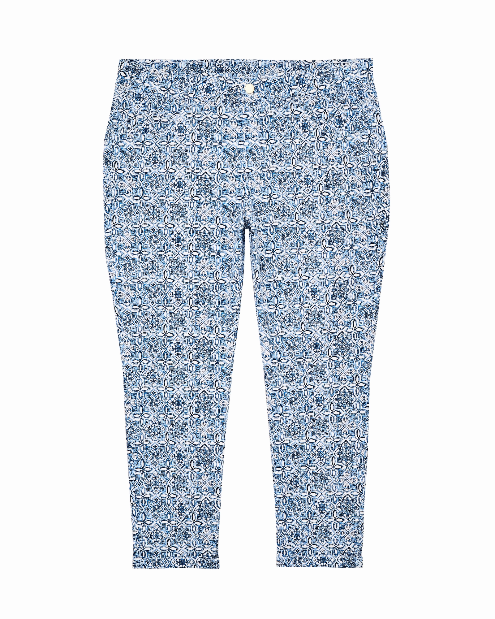 Fashion Lover Youth Style Smooth Colwood Printed Ankle Pant | Medium Wash