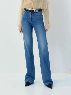 Mid Waist Full Length Jeans Fashion Lover Durable Minimalist Style Go-to Comfort