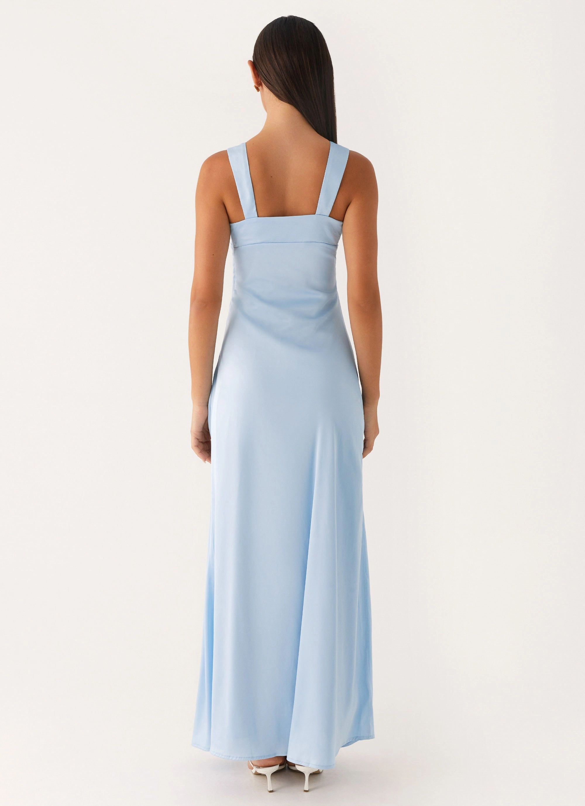 Polite Tone Odette Satin Maxi Dress - Blue