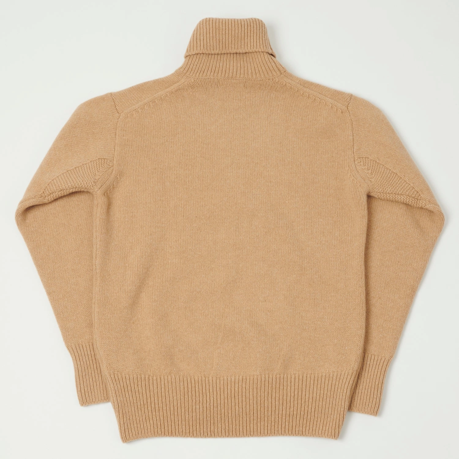 Merz b. Schwanen 'Good Basics' Wool Cashmere Knit Turtleneck - Toffee Fade Resistant Dye Clean Finish