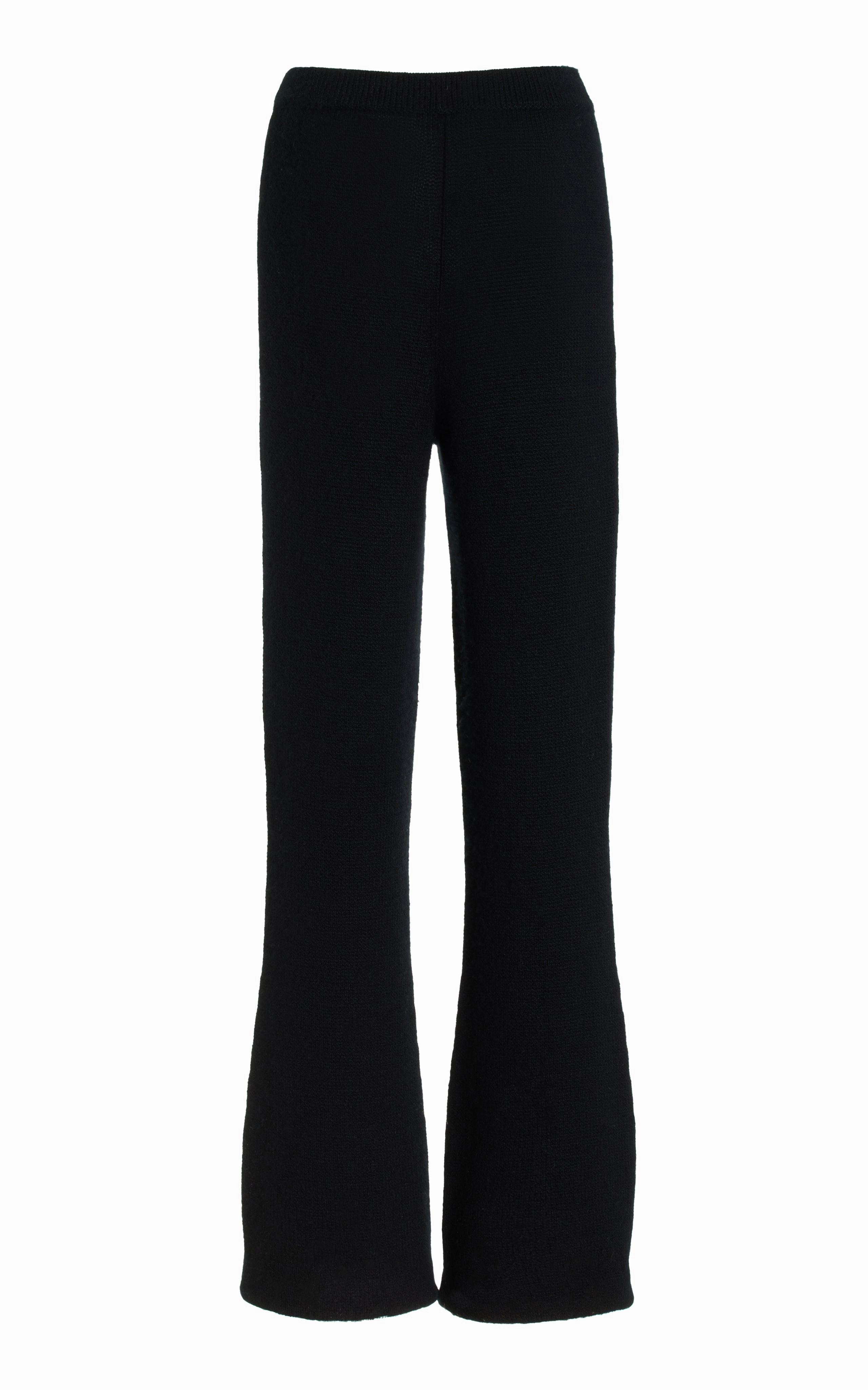 Ornston Knit Pant in Black Cashmere elastic waistband Thermoregulating Technology