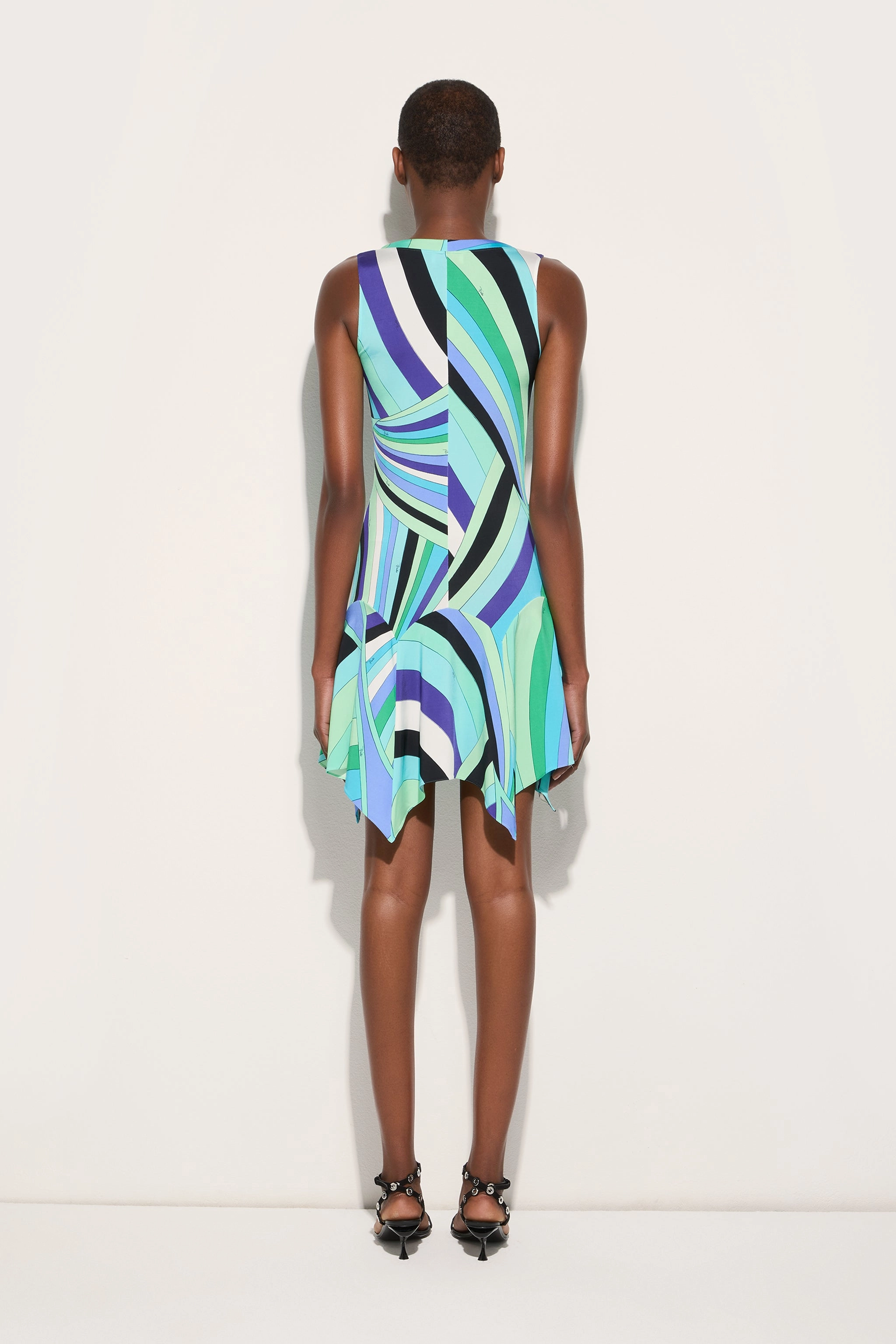 Daily Silhouette Iride Square Neckline Mini Dress