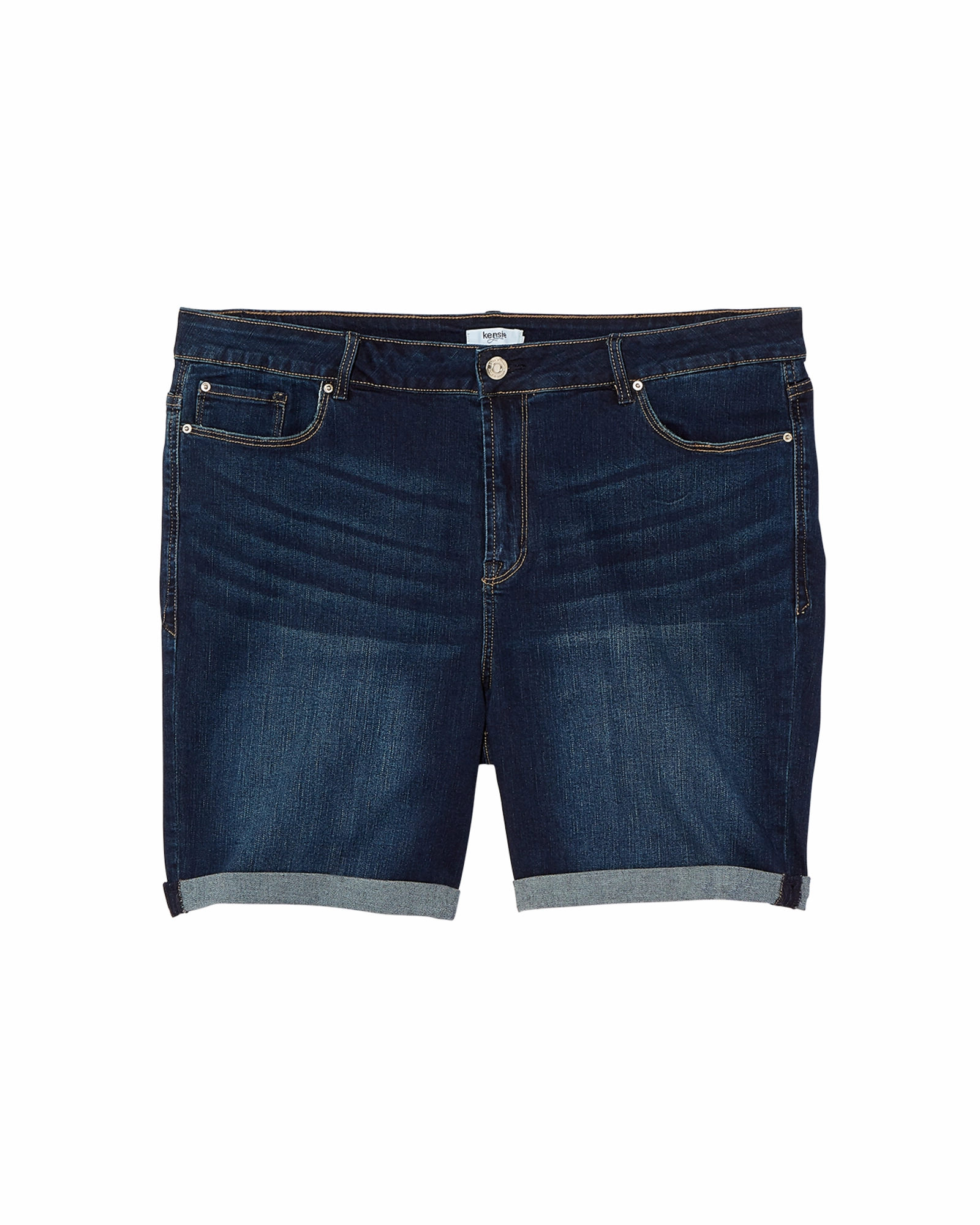 Unfaded Hemline Mayfair Double Roll Cuff Short | Medium Wash