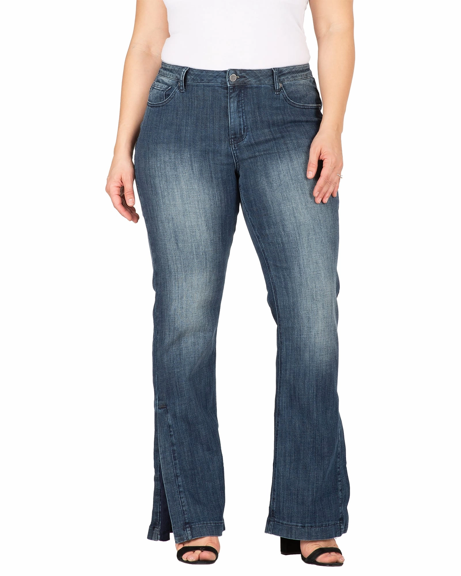 Premium Material Always Ready Ellen High Waist Flared Jeans | Medium Blue