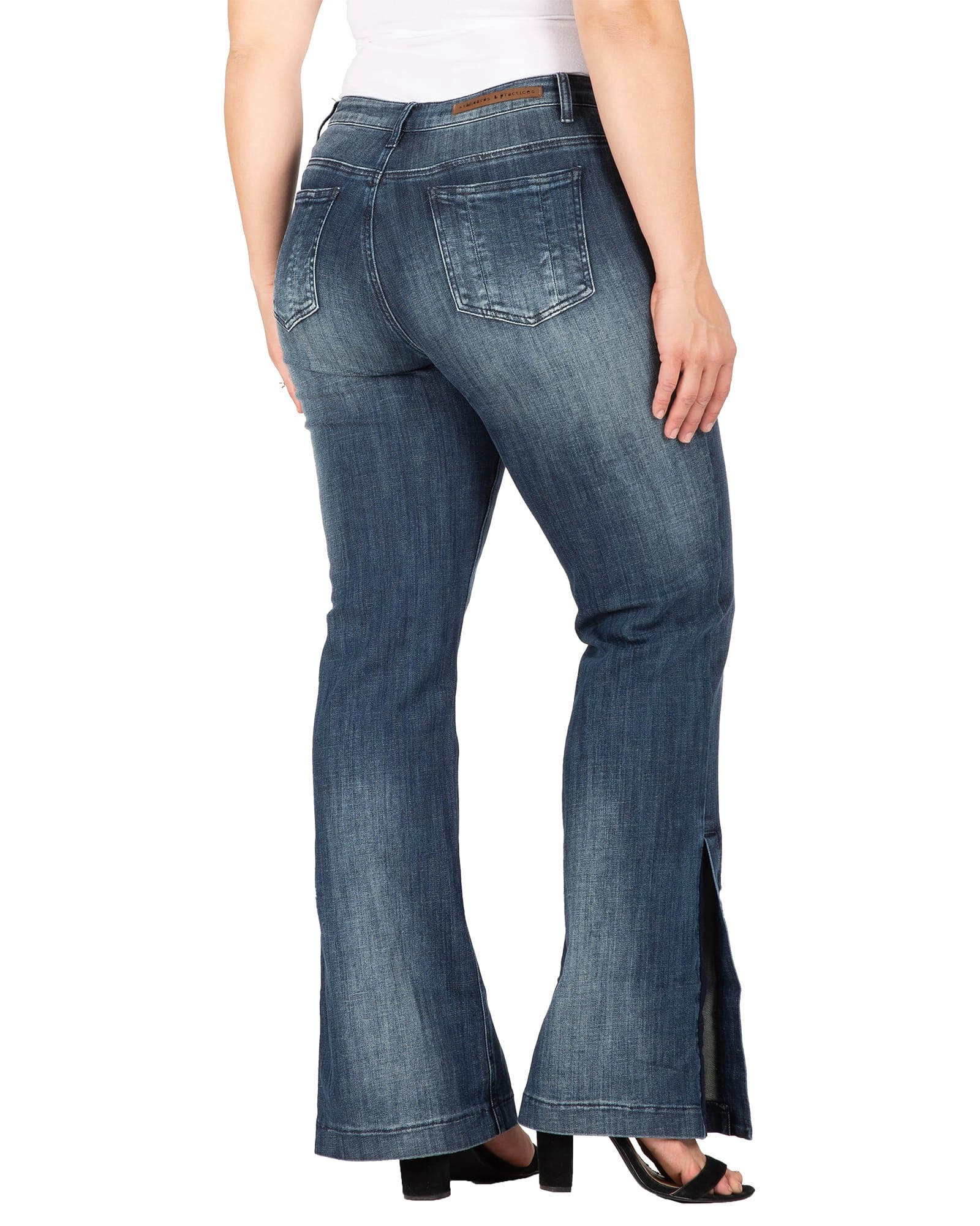 Stylish Sunny Vibes Comfortable Fit Design Ellen High Waist Flared Jeans | Medium Blue