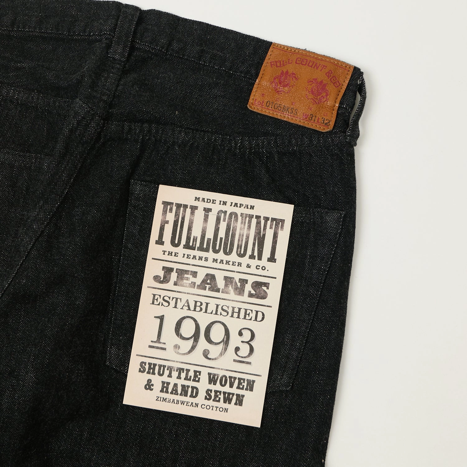 Weekend Warrior Festival Outfit Smooth Full Count 0105SS 'Super Smooth' 11.5oz Wide Straight Jean - Black One Wash