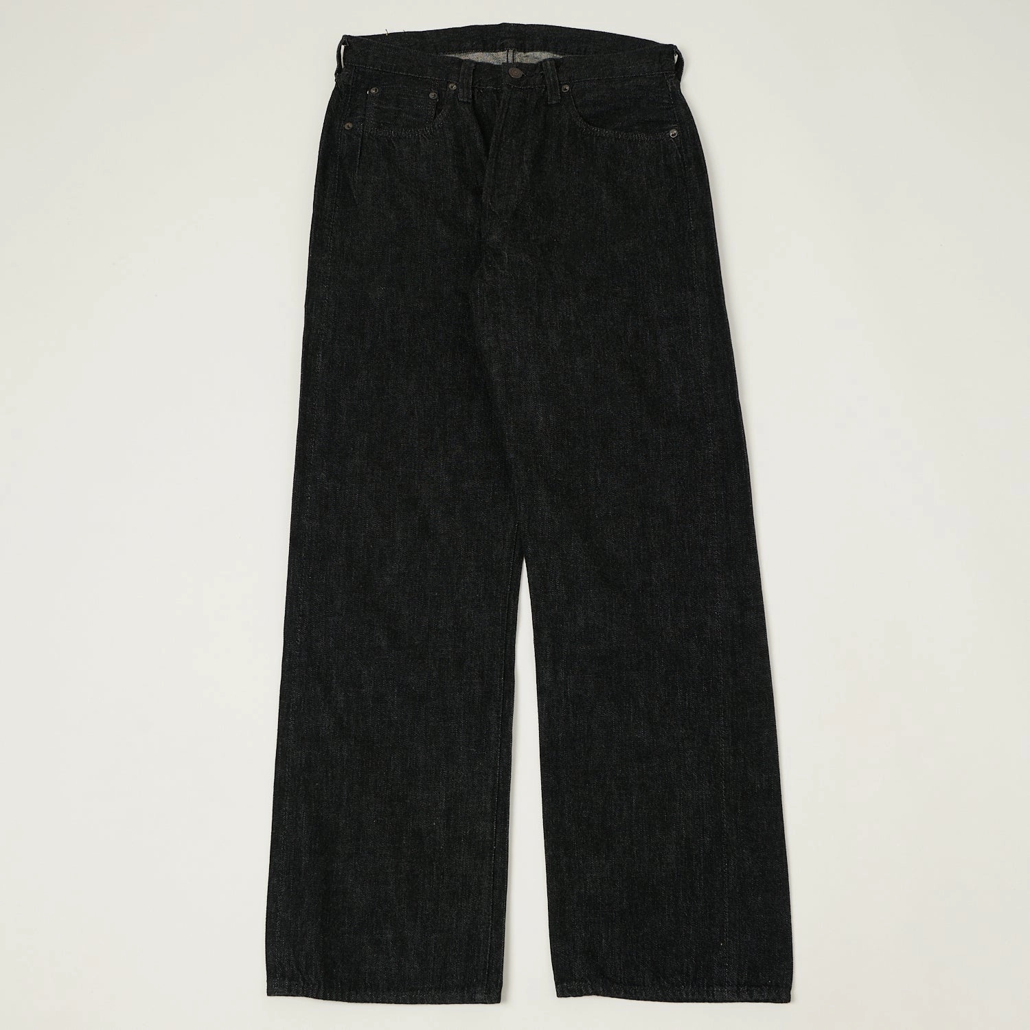 Full Count 0105SS 'Super Smooth' 11.5oz Wide Straight Jean - Black One Wash Common Wear