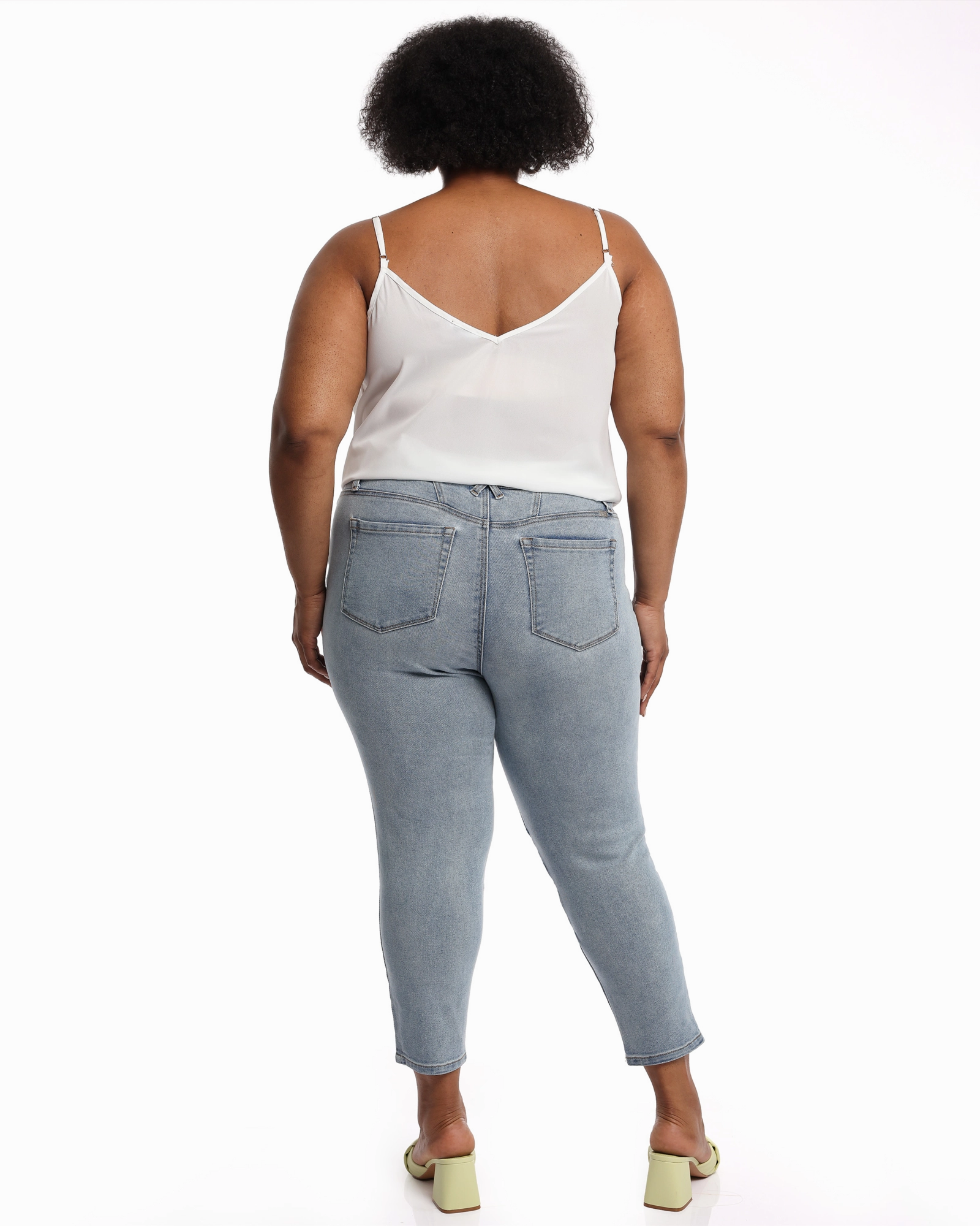 Wren High Rise Cropped Skinny Jeans | Delilah Go-to Comfort No Gap Waistband