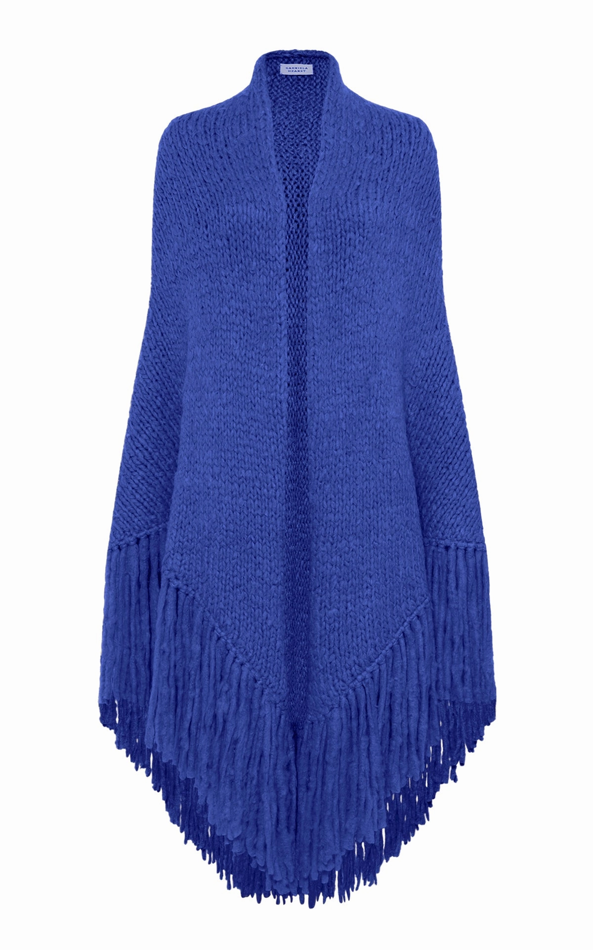WideRibbed Texture Simple Trend Lauren Knit Wrap in Cobalt Welfat Cashmere