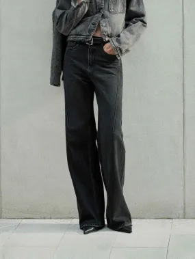 Raw Hem Straight Jeans Everyday Loose Music Event Night Out Rainy Day