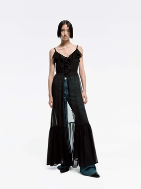 Clean Fit Ruffle Detail Maxi Cami Dress