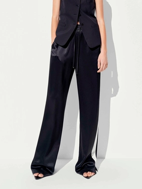 Casual Comfort Wear Breath Flex Contrast Drawstring Waist Trousers