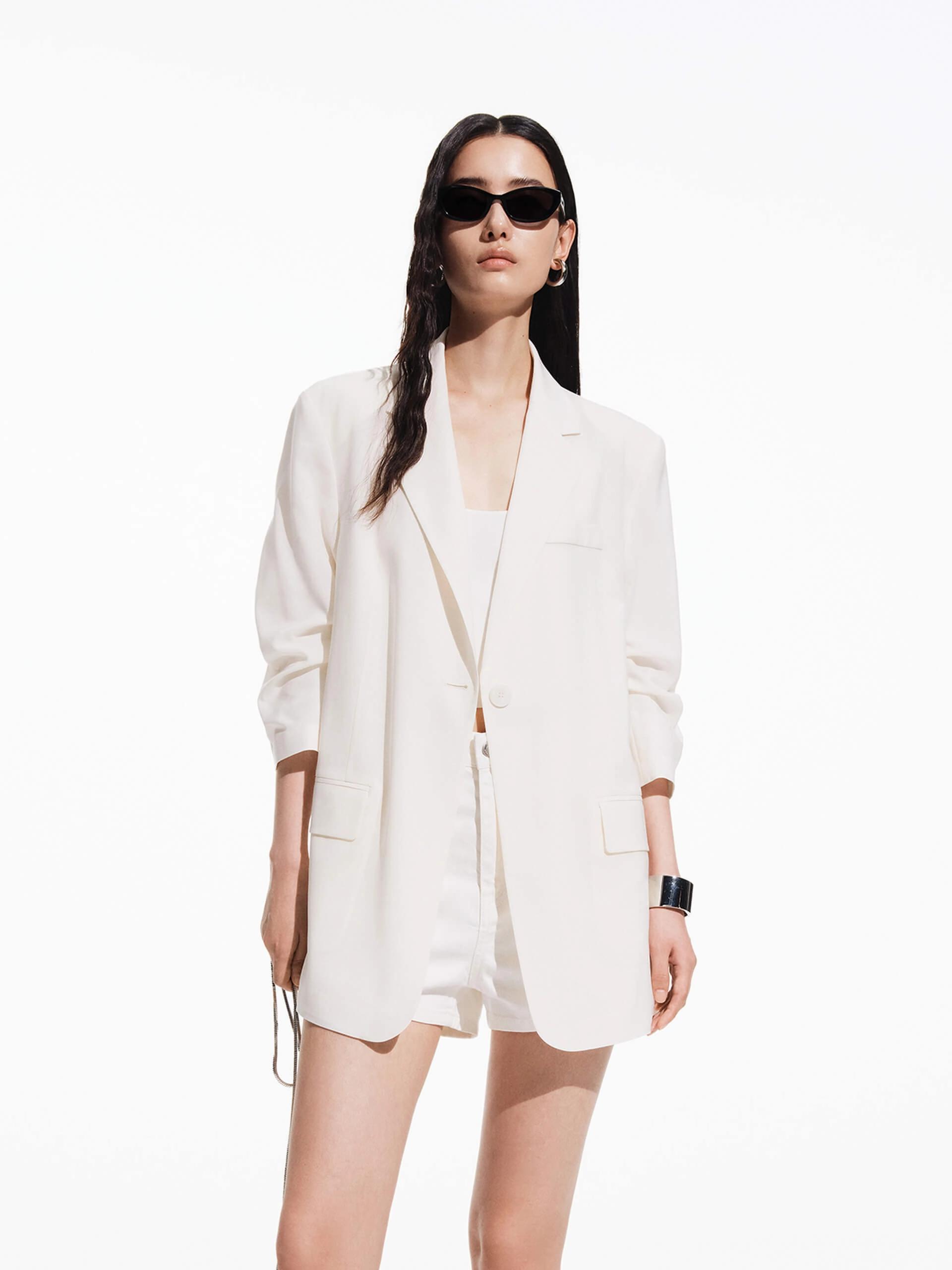 Evening Chill Piece Rugged Outdoor Optimized Panelled Detail Tailored Blazer