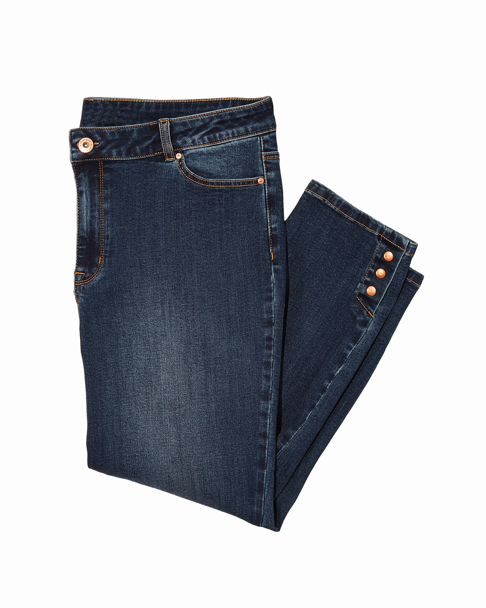 Conway Skinny w/ Snaps | Medium Wash Mid Rise Structure