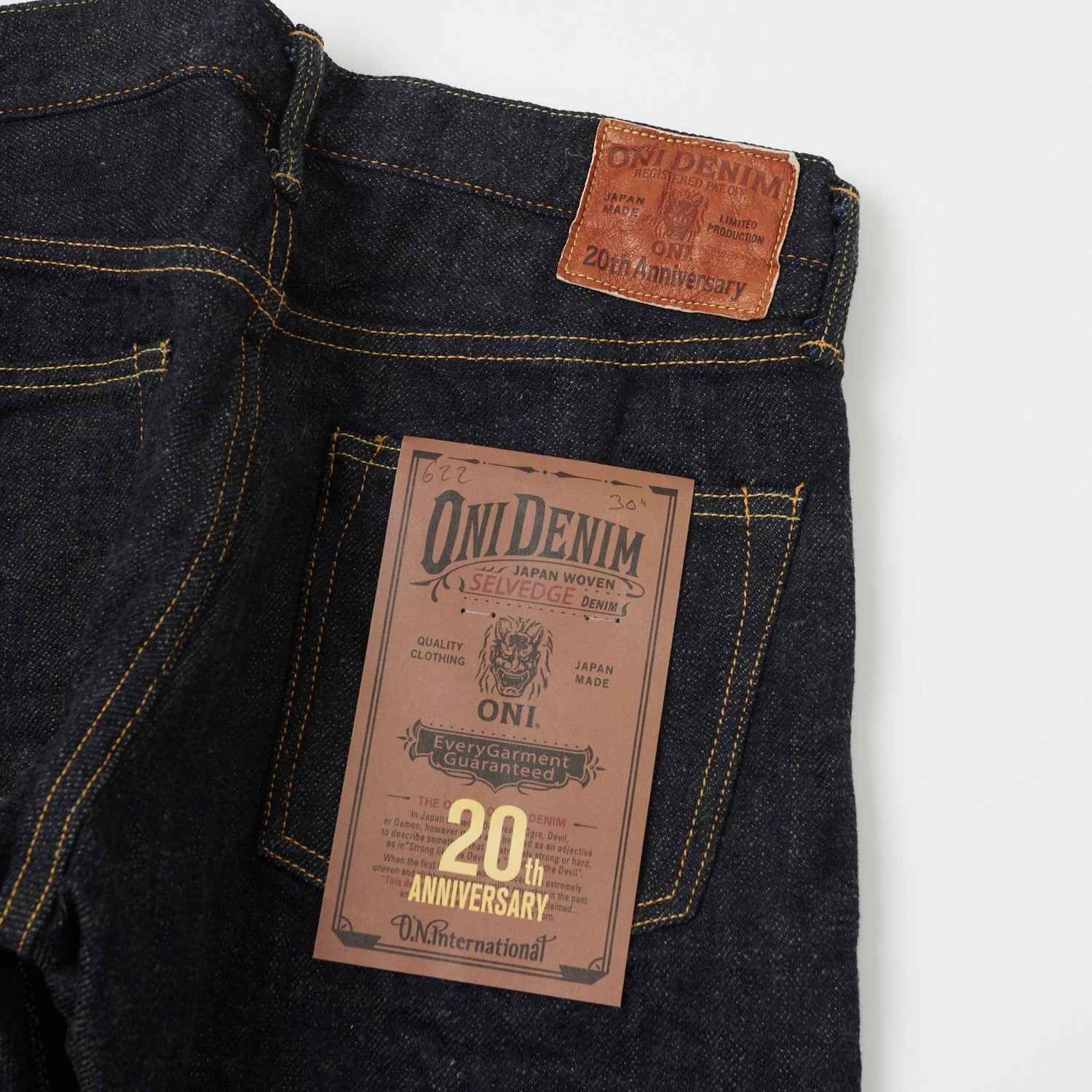Smooth Picnic Style ONI Denim 622 20th Anniversary Blue Cast Regular Tapered Jean - One Wash