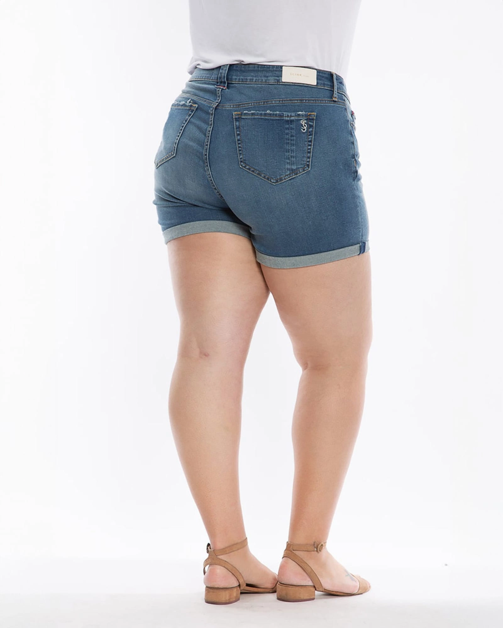 Smooth zipper closure Rolled Shorts - Kinslee | KINSLEE