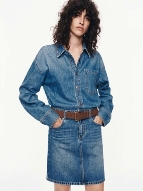 Body Flow Pure Cotton Denim Dress