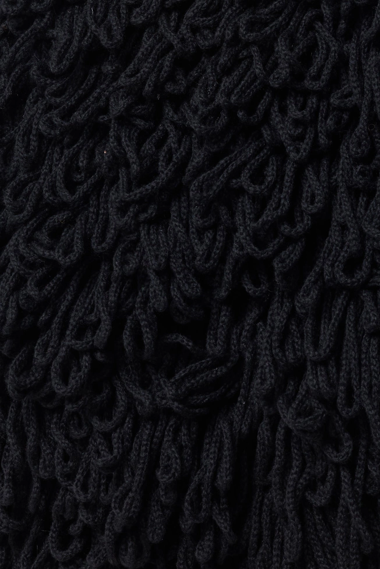 Natural Fiber Blend Corus Knit Maxi Dress in Black Cashmere Silk