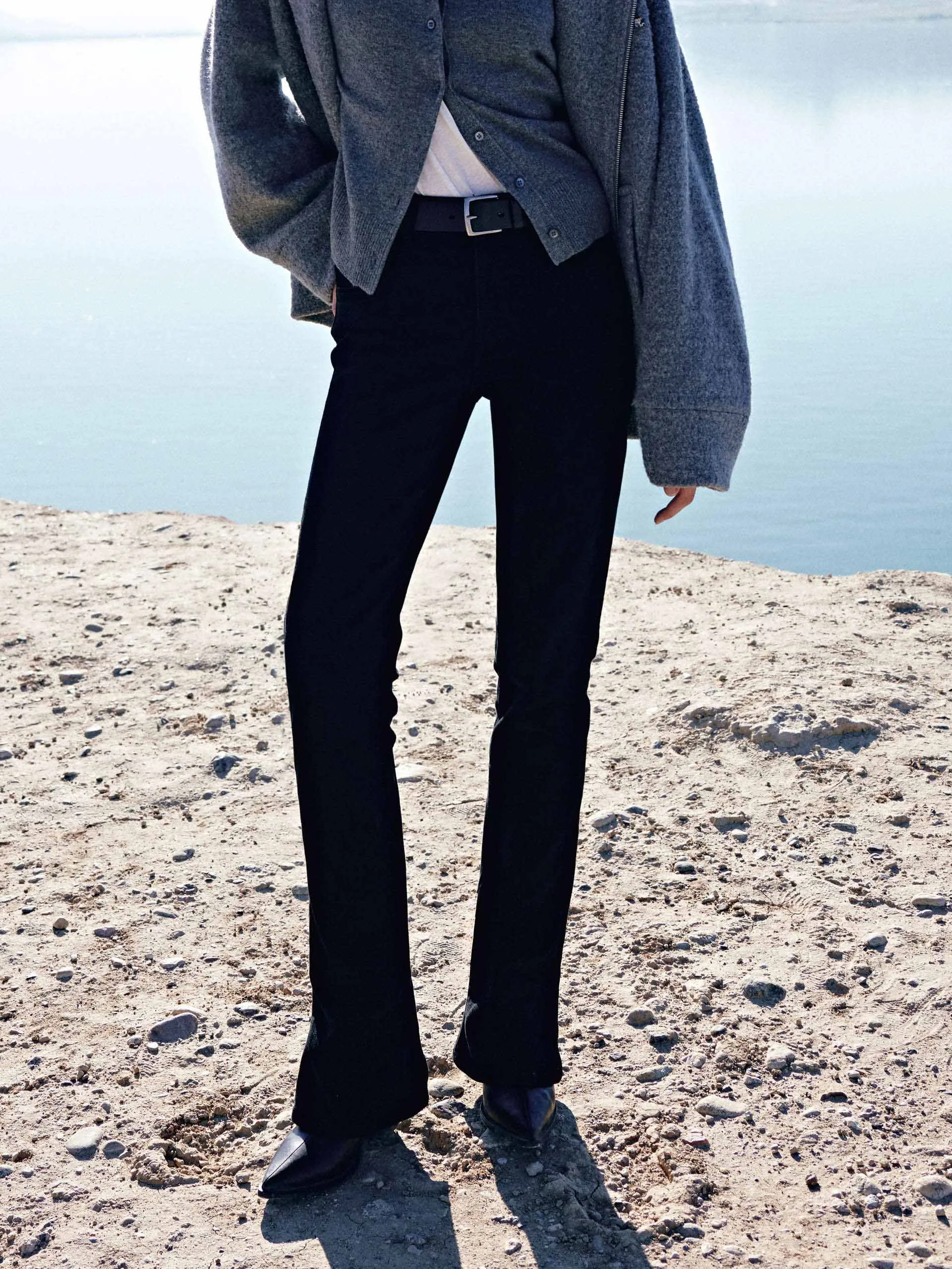 Cotton Blend Flared Jeans Unisex Wear Elegant Vintage Lover