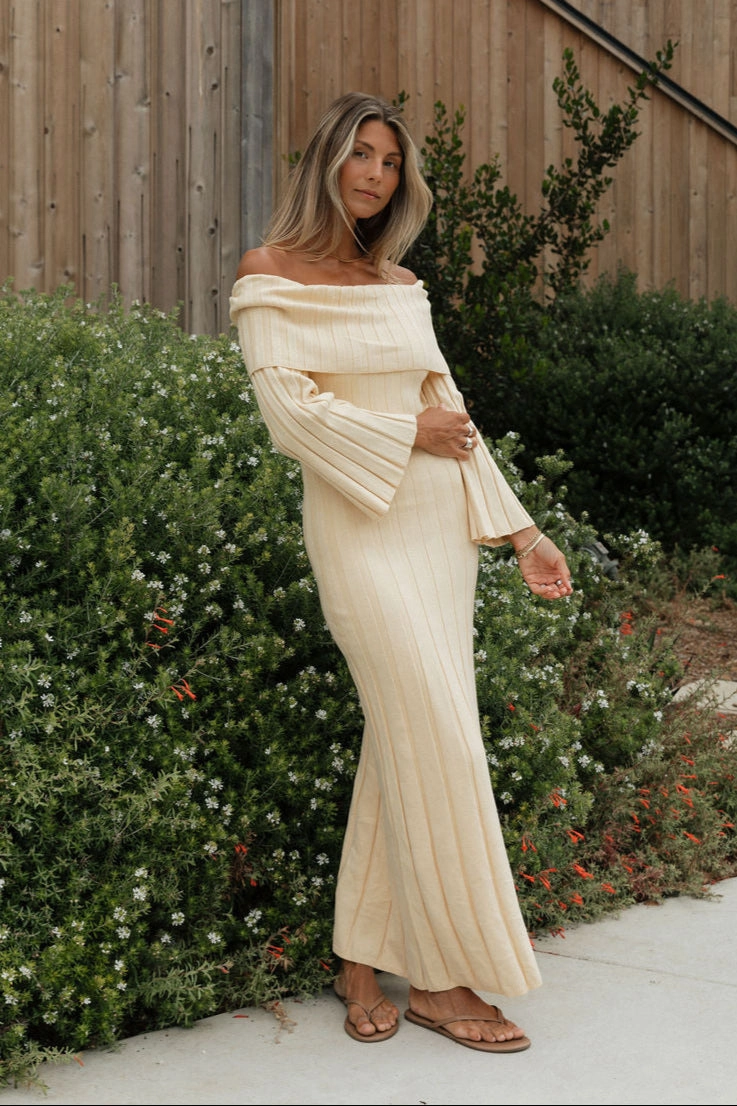 Evella Maxi Dress in Butter Yellow - Bump Friendly & Inclusive Sizing All Fit