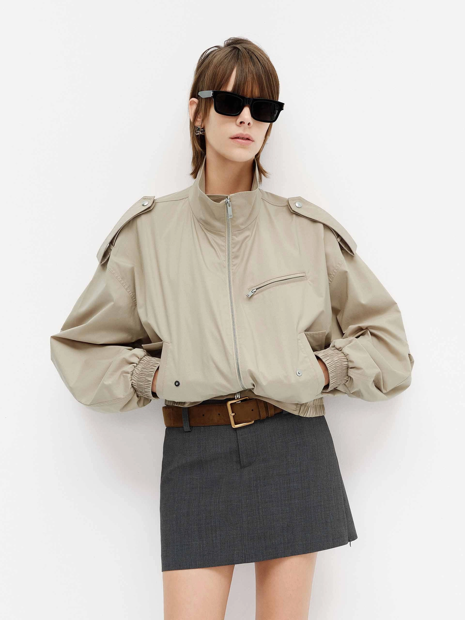 Cotton Blend Regular Jacket Clean Finish