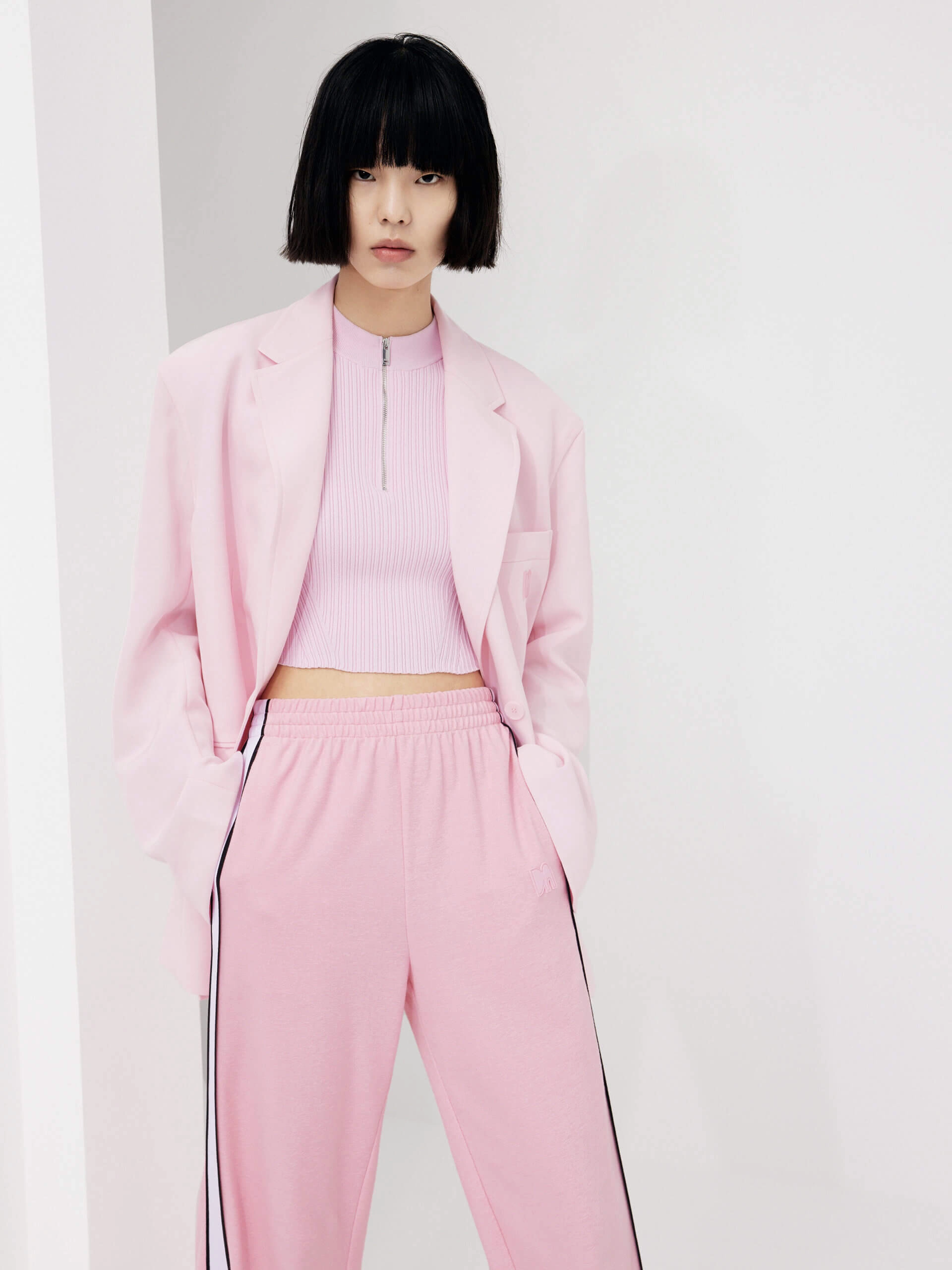 Cotton Blend Structured Blazer Breathable fabric tech Sleek Outer