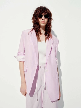 Noise Free Fabric Cotton Silk Blend Blazer