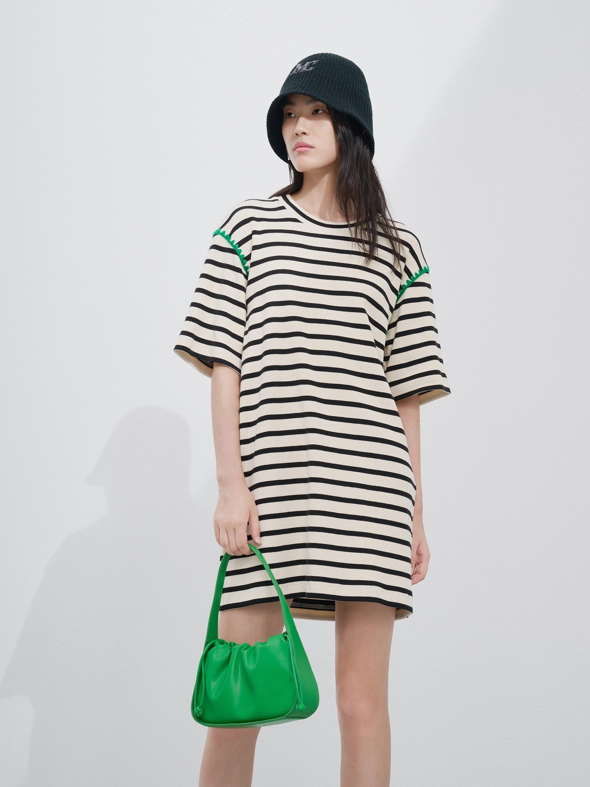 Timeless office dress Cotton Striped Dress