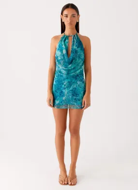 Grace Soft Ele Mini Dress - Teal