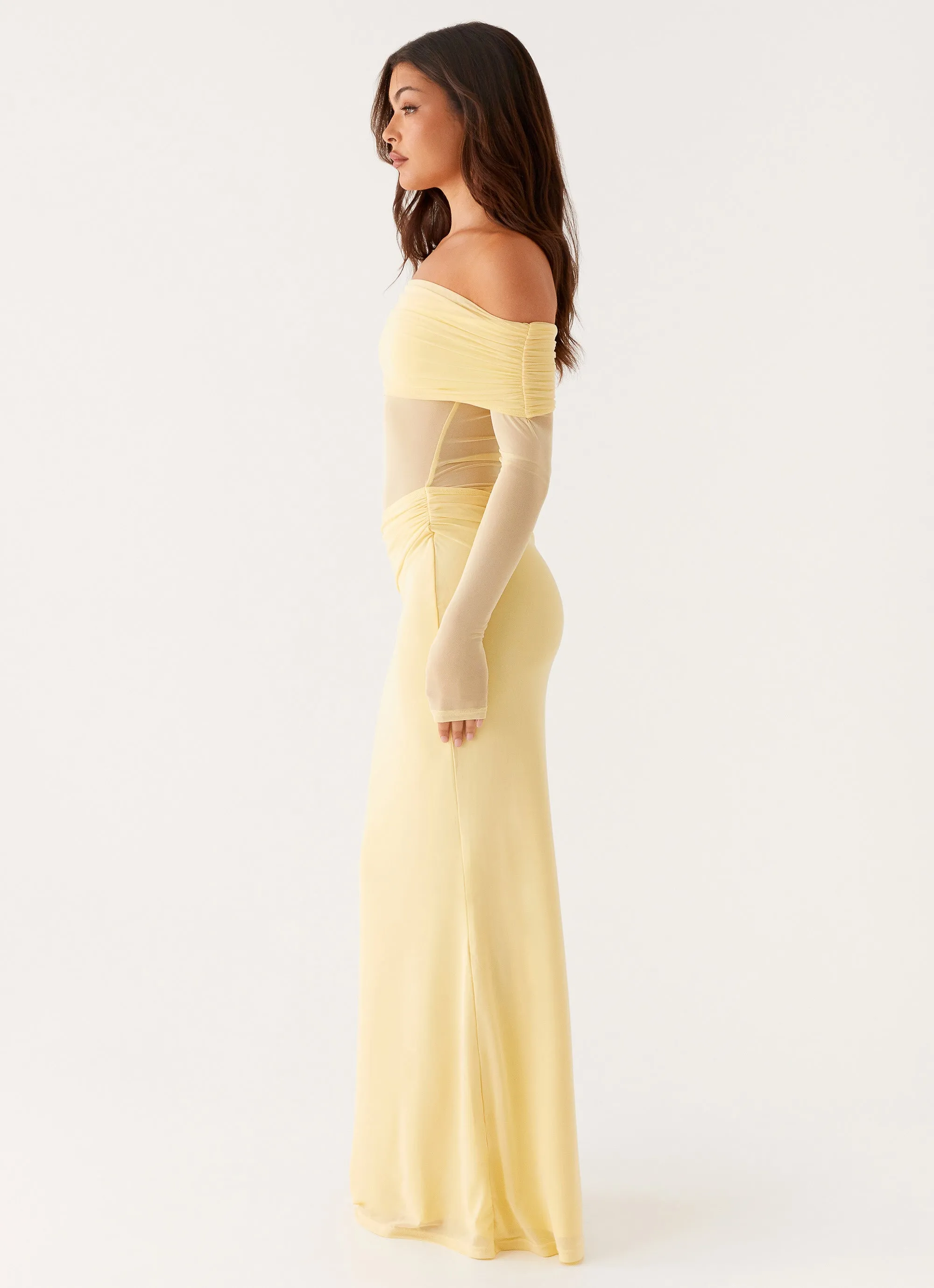 Flexible Fabric Emery Maxi Dress - Yellow