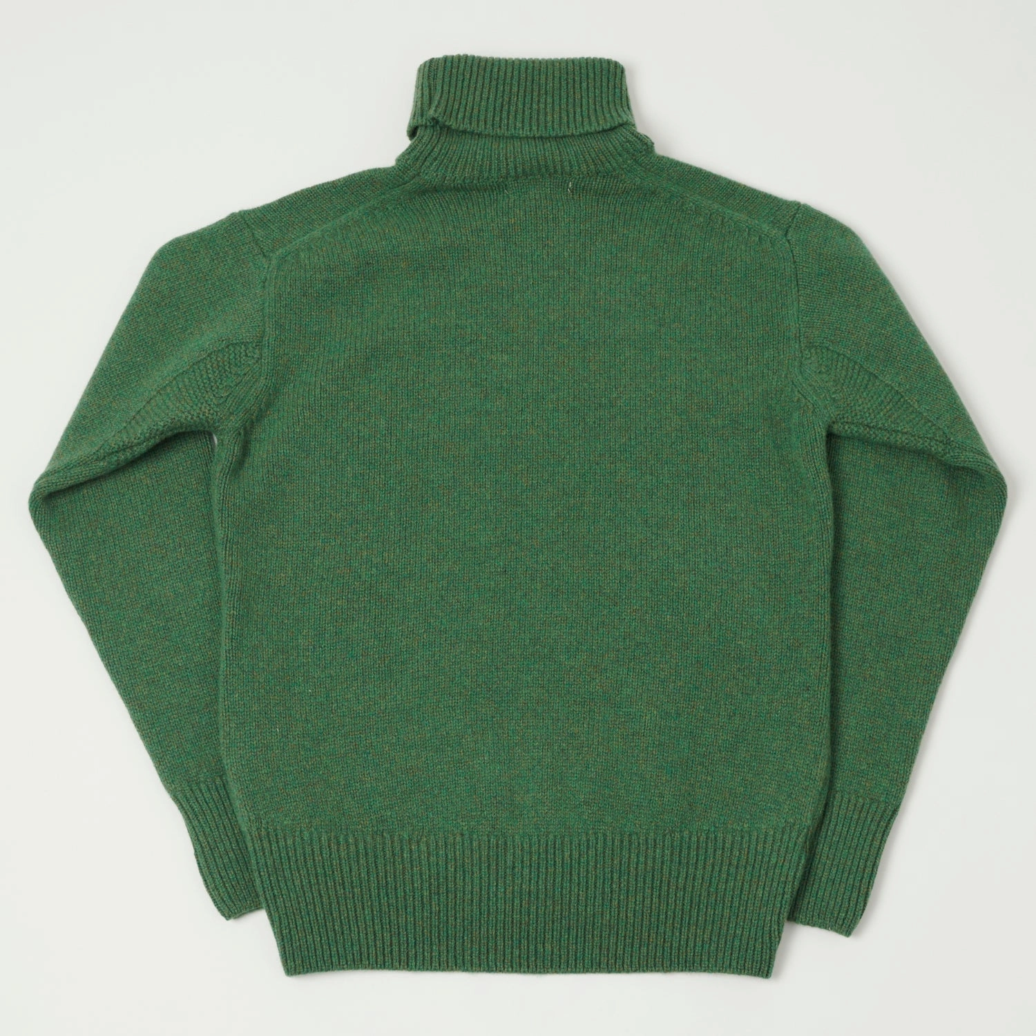 Merz b. Schwanen 'Good Basics' Wool Cashmere Knit Turtleneck - Moss Green NonRestrictive Cuff Design