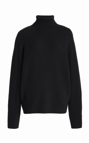 Wigman Knit Turtleneck Sweater in Black Cashmere Soft Material Fall Fashion