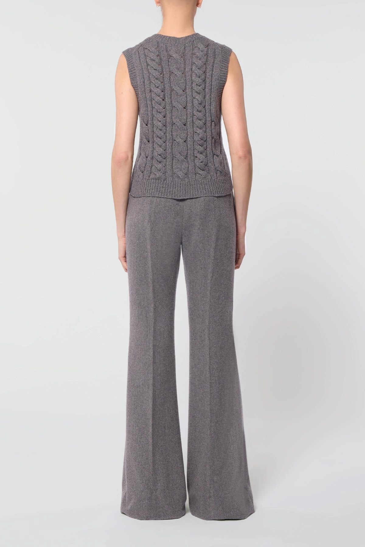 Selsey Knit Top in Dark Grey Multi Cashmere Thermal Retention Lining