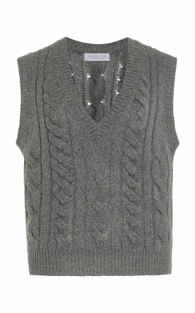Selsey Knit Top in Dark Grey Multi Cashmere Smart Pick Classic Layer