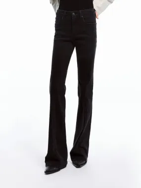 Seams Detail Flared Jeans Morning Ready Perfect Fit Waist