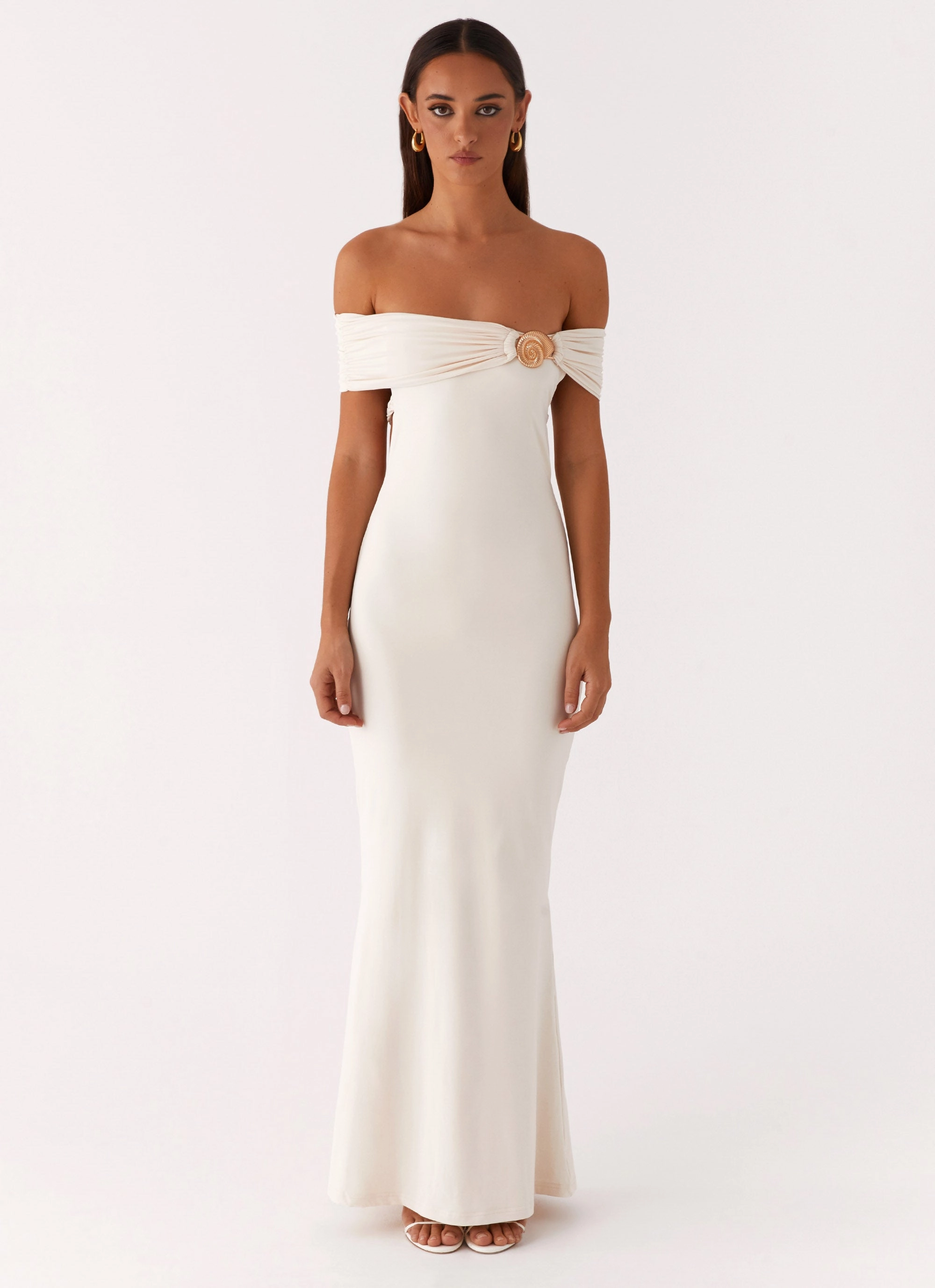 Illusion Maxi Dress - Ivory Professional Comfort