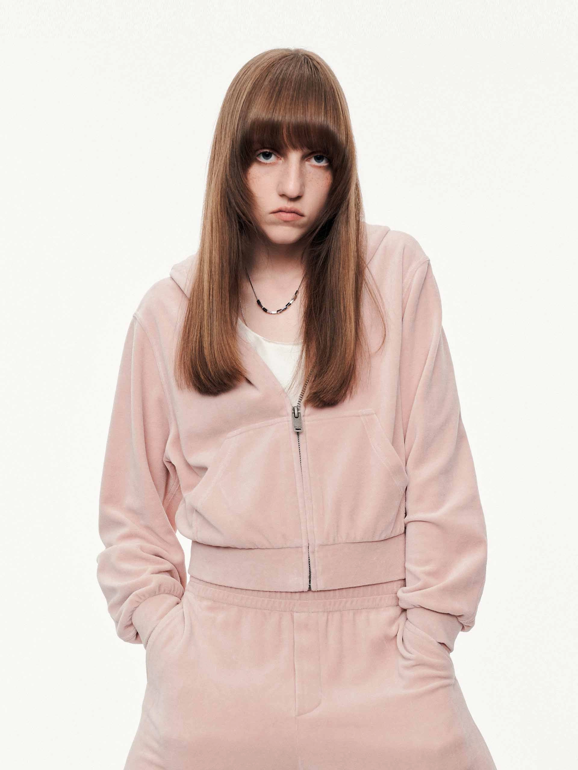 Loungewear Formal Style Cropped Hooded Jacket