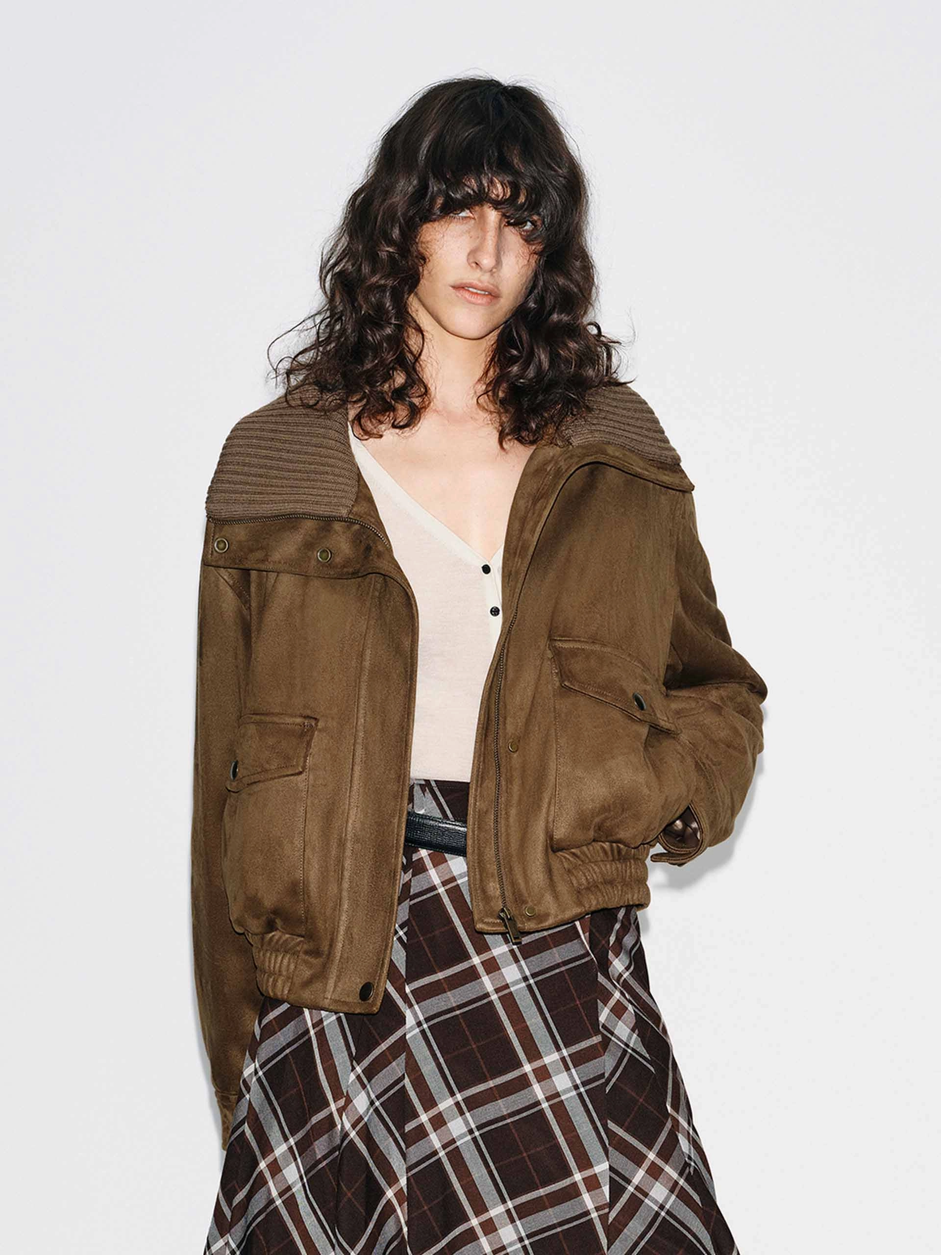 Cropped Zipper Down Jacket Hooded style