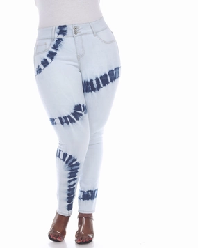 Breathable Lining System Tie Dye Light Blue Denim | White