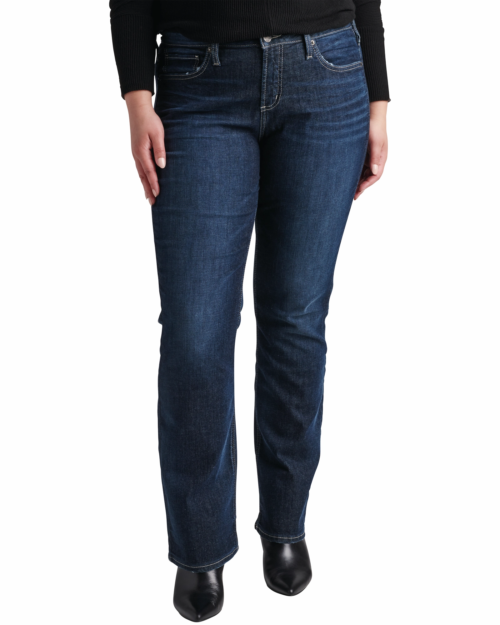 Spring Mood Elegant City Walk The Curvy Bootcut Jean (31" Inseam) | Dark Wash