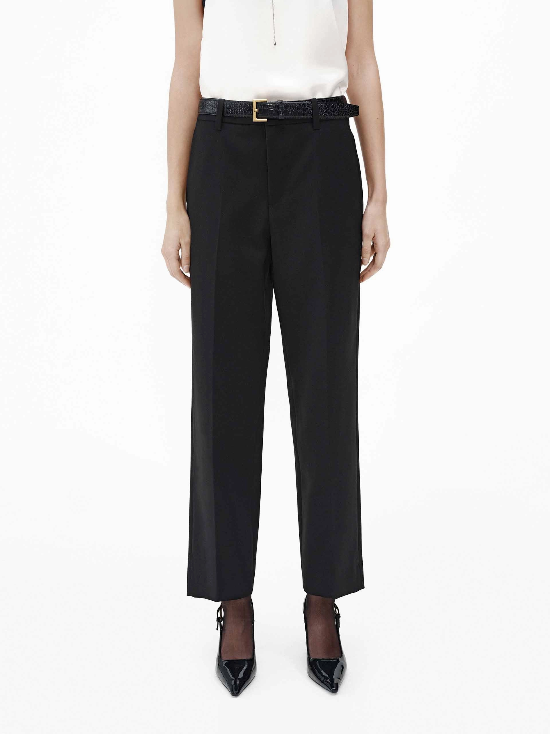 Relaxed Wool Straight Pants SnagFreeFabric