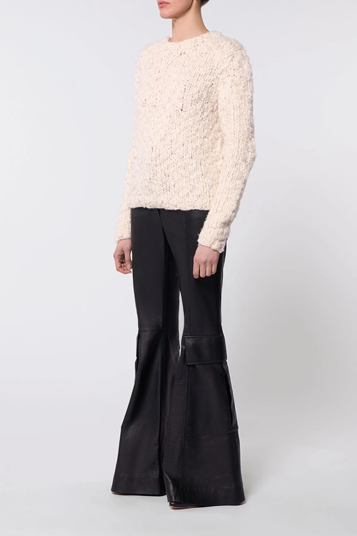 All Day Wear Fall Favorites Dalton Knit Sweater in Ivory Welflame Cashmere